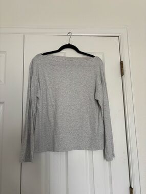 Abercrombie & Fitch Heather Light Gray Long Sleeve Top